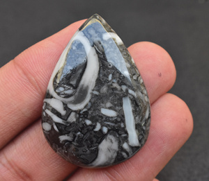 Zebra พลอยแอควอตซ์ Cabochon Zebra,พลอยทรงหลวมแบบพลอยควอตซ์ Cabochon แบบม้าลาย - Product Image 2