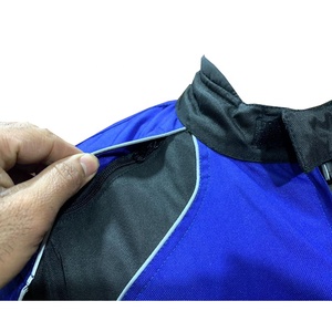 เสื้อแจ็คเก็ตคอร์ดูรอยสำหรับขี่มอเตอร์ไซค์ สีดำน้ำเงิน คุณภาพสูง สำหรับทุกเพศทุกวัย กันน้ำ กันลม ทนไฟ พร้อมปักโลโก้ตามสั่ง - Product Image 6