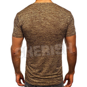 Camiseta de entrenamiento de cuello redondo de secado rápido para hombre, Camiseta ajustada de gimnasio para hombre - Product Image 2