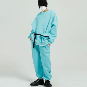 Ensemble survêtement pour homme, survêtement délavé à l'acide, jogging et sweat-shirt brodés, style streetwear - Product Image 1