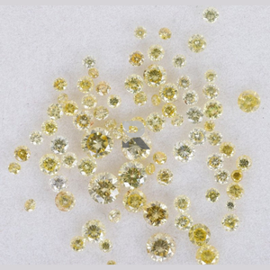 กลมธรรมชาติสดใสตัดเพชรสีเหลือง - Product Image 2
