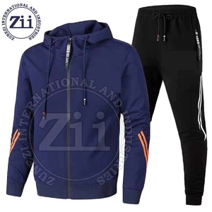 Chándal de invierno de talla grande para hombre, servicio OEM, ligero, ajustado, secado rápido, transpirable, suave, poliéster/tela de algodón - Product Image 4