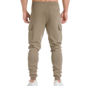 Joggers athlétiques taille haute Mélange de coton éponge à séchage rapide Styles de voyage d'entraînement décontractés droits personnalisables avec poches latérales - Product Image 4