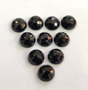 Espinela negro Natural Rosa redondo de 3 mm a 6mm facetadas-negro espinela ronda rosa de calidad superior - Product Image 4