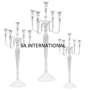 แท่นวางเทียน5แขนทำจากอลูมิเนียมขัดเงาทำมือสำหรับตกแต่งบ้านและร้านอาหารสำหรับเทศกาลคริสต์มาส - Product Image 2