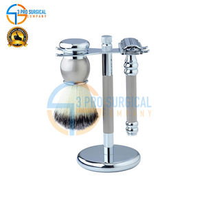 Juego de afeitar de acero inoxidable cromado Producto de maquinilla de afeitar Premium - Product Image 5