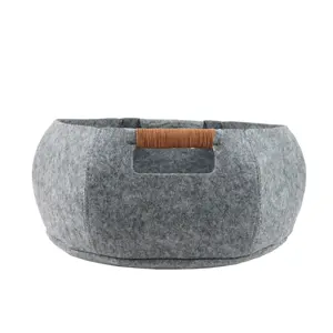 Pet Nest Dog Bed Warm Dog House Soft Material Felt Pet Nest Basket