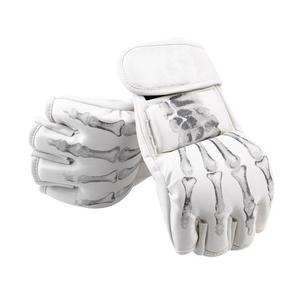 fight <b>gloves</b> blue black <b>red</b> white color <b>gloves</b> in cowhide mma <b>gloves</b> - Product Image 1