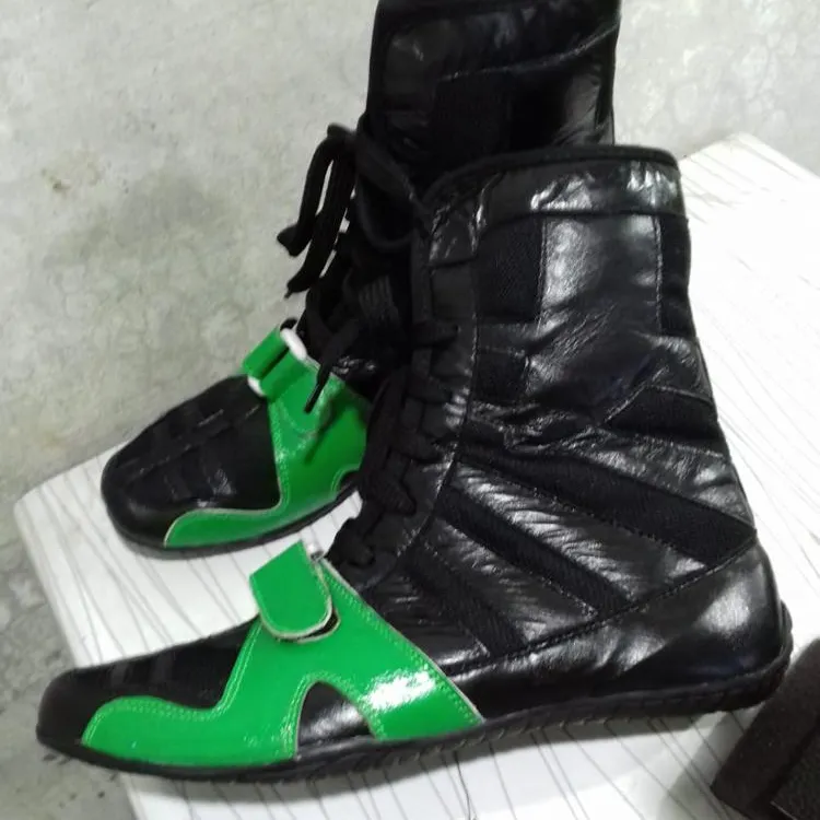 Chaussure de boxe pour homme, chaussures d'entraînement d'intérieur, Style supérieur, fabriqué au Pakistan