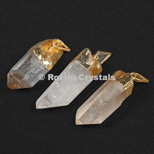 Electro-colgante de cuarzo transparente, punto Natural - Product Image 1