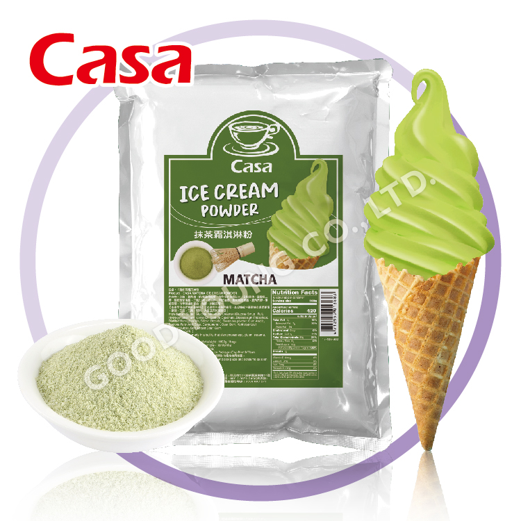 Good Young Tea CASA 3 в 1, порошок для мягкого мороженого с ароматом маття, чайные ингредиенты