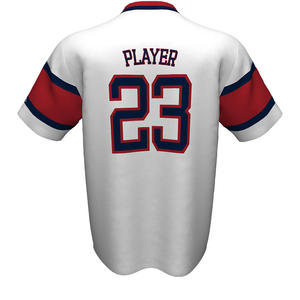 Camiseta de béisbol personalizada al por mayor para hombre, estilo bordado coreano, con tela twill. - Product Image 3