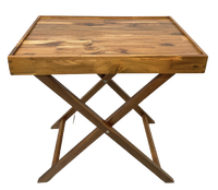 Plateau TV en bois d'acacia, table d'appoint amovible, bureau pour ordinateur portable avec sac de rangement, table de canapé, facile à assembler, respectueux de l'environnement