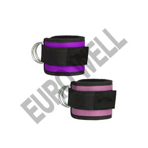 Boucle de sangle de cheville à anneau en D réglable confortable poignets de cheville de gymnastique avec sangles rembourrées de protection pour l'haltérophilie vêtements de Fitness - Product Image 6