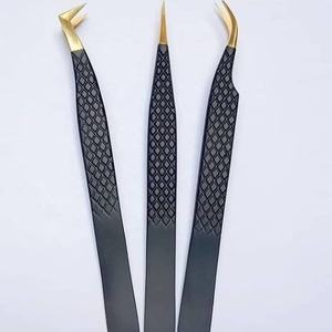 Pinces à cils en acier inoxydable OEM en gros, marque privée, avec pointe incurvée - Product Image 4