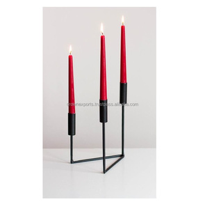 black three tea light candle holder for wedding and home decoration candle t-light and candle pillar holder for home decoration - Product Image 1
