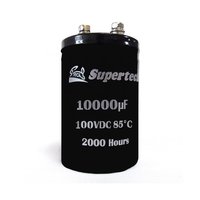 Condensateur électromagnétique en aluminium CD136, à vis 10,000UF 100V pour application de filtre amplificateur, fabriqué à taïwan, nouveau