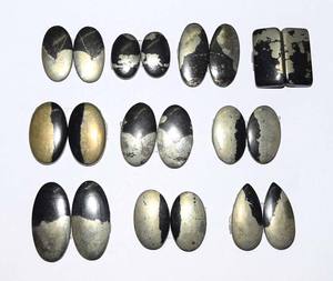 Piedra preciosa Natural Apache dorado, cabujones de pirita, tamaño libre, fabricación de joyas, precio al por mayor - Product Image 1