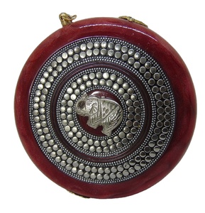 Hot Product Red Resin Acrylic Round Box <b>Clutch</b> & Purse - Product Image 1