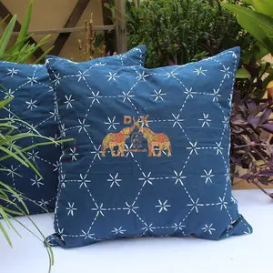 Kantha Pillowcover designer Decorative pillows Handmade Cushions