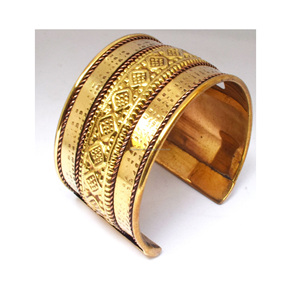 Bracelet manchette en laiton marwari finition naturelle, bijou tendance 2027, best-seller en Chine, idéal pour les festivals - Product Image 6