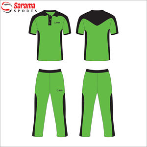 ชุดยูนิฟอร์มคริกเก็ตชายคุณภาพสูงแบบซับลิเมชั่น ยี่ห้อ Sarama Sports พร้อมโลโก้แบรนด์และชื่อทีมตามสั่ง เนื้อผ้าโพลีเอสเตอร์ ระบายอากาศได้ดี - Product Image 2