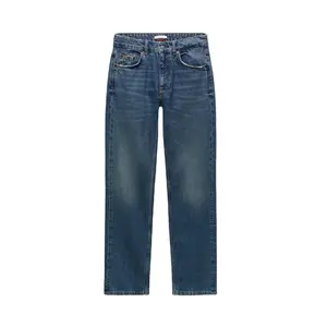 Của Phụ Nữ Bán Buôn Ankle Length Hems Jeans/Phụ Nữ Jeans Cộng Với Kích Thước Phụ Nữ Cao Eo Cứng Nhắc Jeans Với Một Năm Túi