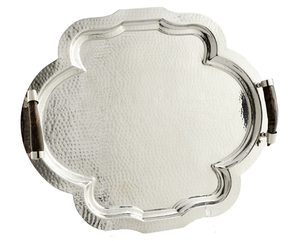 Bandeja de Servicio de Calidad Estándar con Acabado Brillante, Bandeja Decorativa Hecha a Mano, Bandeja de Servicio Personalizada para Dulces y Aperitivos con Asa - Product Image 1