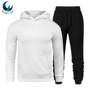 Wholesale Custom Brand Logo Men's Tracksuits Elastic Waist <b>Hoodie</b> and Pants with Unique Design - Product Image 5