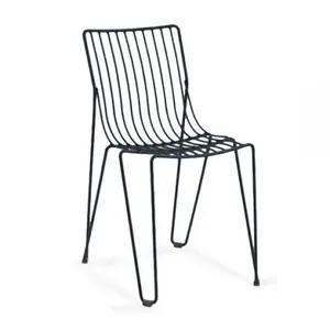 Yüksek kaliteli rahat Metal ferforje sandalye restoran ve otel bahçe dekoratif yemek sandalyesi
