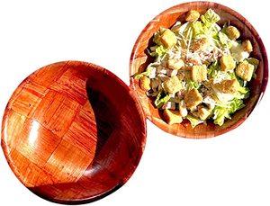 Juego de 2 cuencos redondos de madera para servir, ideales para bodas, hoteles y restaurantes, vajilla elegante a un precio atractivo - Product Image 6