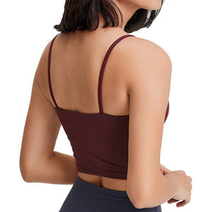 2021 Custom Logo Women's XS Crop <b>Tank</b> <b>Top</b> Wholesale Fashionable Summer Casual Sexy Sport Workout Clothing <b>Lady's</b> Solid Color <b>Top</b> - Product Image 5