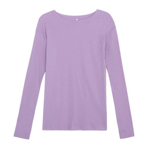 Camisetas de punto suave para mujer, camisetas básicas de manga larga con cuello redondo - Product Image 4