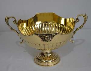 Vantage Bol de service en laiton gaufré de luxe moderne fantaisie Plat de service Alimentaire Usage maison et cuisine Désherbage Parties Utilisation - Product Image 4