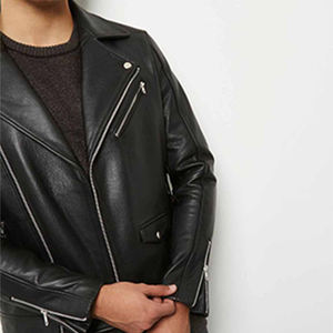 Haute qualité nouveau design veste en cuir pour hommes 2023 gros slim fit mode hommes veste en cuir - Product Image 4