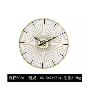 Pendule antique cadre en métal, grande horloge murale décorative, carré, pour la maison - Product Image 6