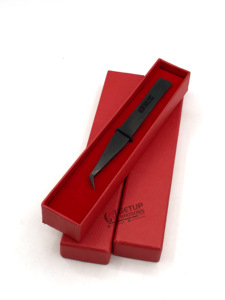 Pince à épiler pour extension de cils en acier inoxydable Plasma noir de meilleure conception Instruments de beauté avec logo personnalisé Vente en gros - Product Image 5