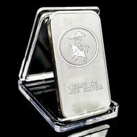 Prix de gros 2019, lingot de métal argent américain plaqué personnalisé, écologique, 999, en forme d'aigle, à vendre
