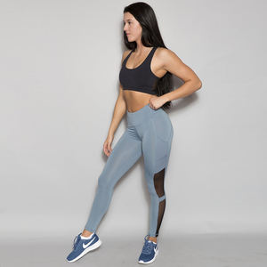 Mallas elásticas de cuatro vías, pantalones de yoga con bolsillo lateral transparente, ropa de yoga adelgazante - Product Image 3