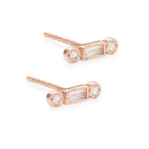 ต่างหูเม็ดเดี่ยวสีทอง18K ทำด้วยมือเครื่องประดับเพชรสวิสชุบทองสำหรับงานแต่งงานและของขวัญสำหรับการสั่งซื้อจำนวนมาก - Product Image 2