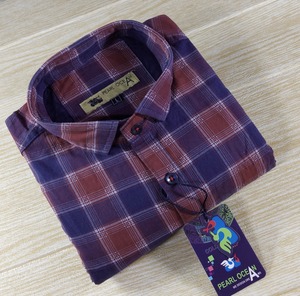 Nueva ropa de fiesta Rich Look Cotton Chex Shirt Hombres usan manga larga Barato Mejor precio Venta al por mayor Fabricación Surat Garment - Product Image 1