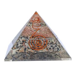 Pyramide d'orgonite de guérison de jaspe, pyramide d'orgonite avec Point de cristal pour la Protection des cem, vente en gros - Product Image 1