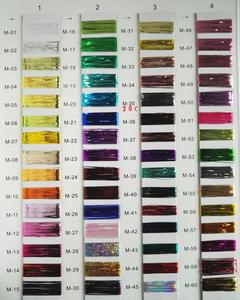 Chất Lượng Cao Màu Sắc Phẳng 12u 23u 1/69 1/110 M Loại Đầy Màu Sắc Màu Xanh Vàng Bạc Phẳng 100% Sợi Kim Loại Để Dệt - Product Image 6