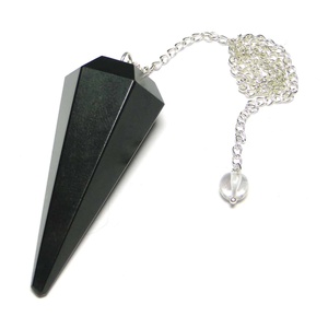 Meilleure qualité cristaux naturels rouge or pierre radiesthésie cône pendules pour Reiki guérison gros cristal pendule à vendre - Product Image 3