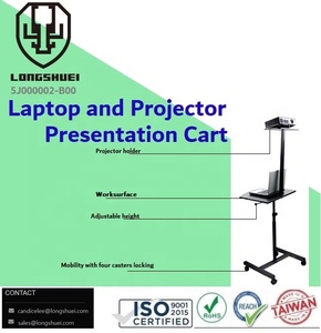 Kim Loại Bằng Gỗ Cán Máy Chiếu Di Động Bền Đứng Bàn Xe Đẩy Để Trình Bày Nội Thất Bệnh Viện OEMODM Trạm Máy Tính - Product Image 4