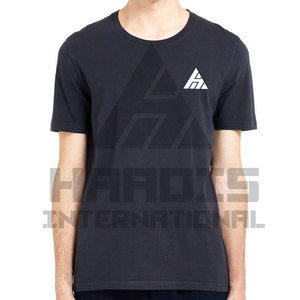 เสื้อยืดแขนสั้นสำหรับผู้ชายเสื้อยืดผ้าคอตตอนสีพื้นแบบ180 GSM 100% - Product Image 3