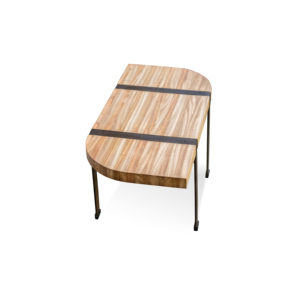 โต๊ะกาแฟ Kupat ไม้เนื้อแข็ง ขาโลหะ ดีไซน์ธรรมชาติ ทันสมัย เหมาะสำหรับห้องนั่งเล่น บ้าน โรงแรม - Product Image 2