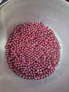 Vente en gros de perles de verre ovales uniques soufflées à la main en cristal beige élégant gracieusement fabriqué à la main - Product Image 2