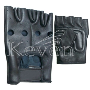 Gants de musculation pour la gym, demi-doigts, en cuir, antidérapants, avec sangle de poignet réglable, unisexe, USA - Product Image 4