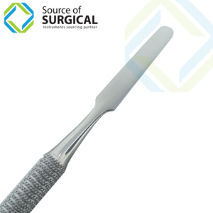 Espátula de cemento dental quirúrgico de plata de doble punta con agarre acolchado de lujo, herramienta manual de mezcla restauradora - Product Image 2